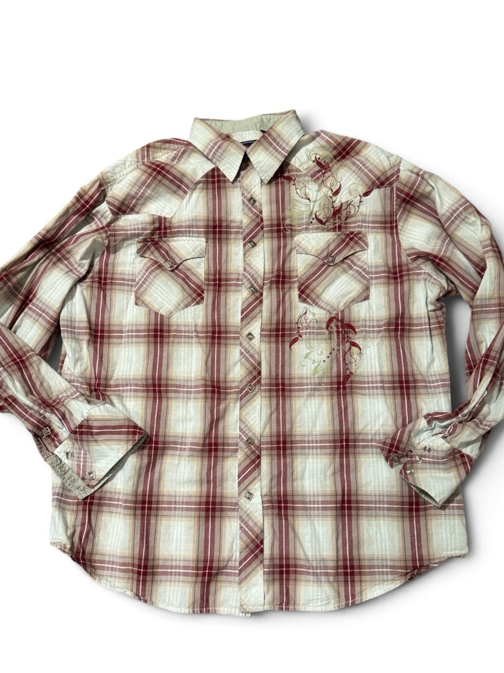 Men’s western pearl snap button down size XXL